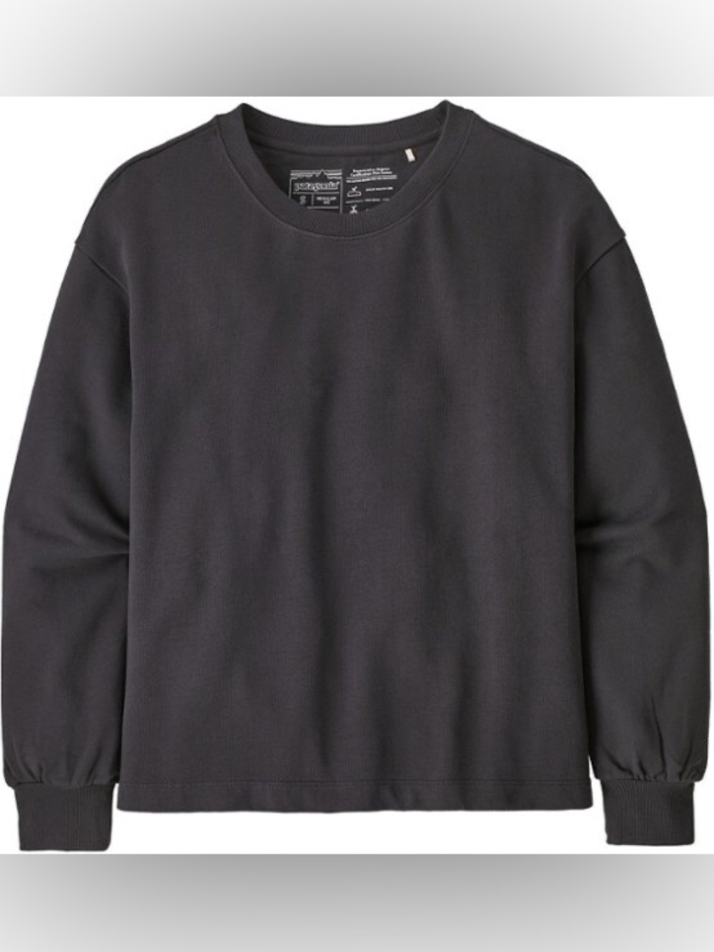 Patagonia Regenerative Organic Certified Cotton Essential Pullover - Charcoal -M